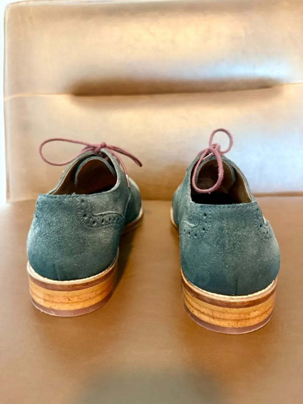 Johnston & Murphy, size 9M, blue suede